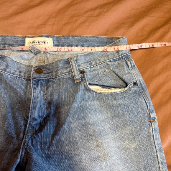 Abercrombie & Fitch Vintage 90s Y2K Low Rise Bootcut Jeans Size 10 Distressed - Picture 9 of 11